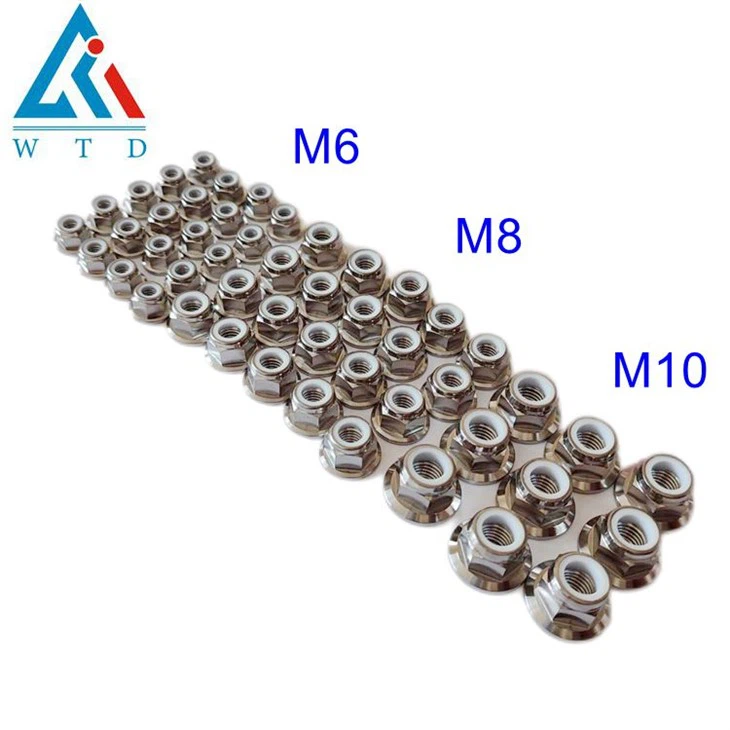 M6 M8 M10 titan najlonske sigurnosne prirubničke matice